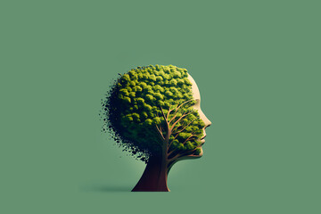 Environmental consciousness and awareness. AI for sustainability. AI generated