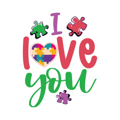 Obraz premium About Autism Design Graphic