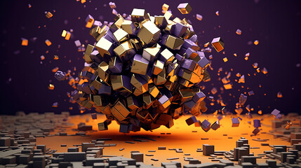 Abstract 3d explosion
