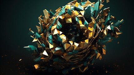 Abstract 3d explosion