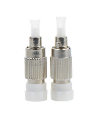 fiber optic connectors, ST, SC and FC isolated on transparent png