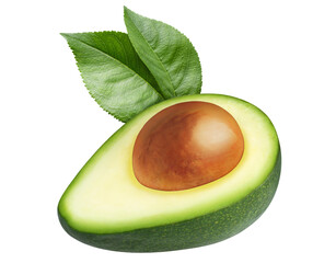 Delicious avocado cut out