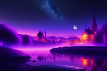 night view of the castle