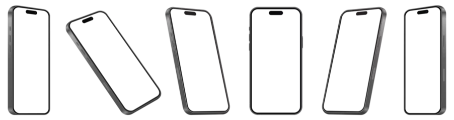 Foto op Plexiglas Realistic smartphone mockup. perspective mobile phone mockup similar to iphone with blank screen, Vector illustration © MR Vector