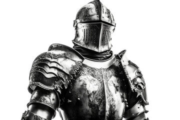 Medieval Knight Armor Transparent Isolated, AI - obrazy, fototapety, plakaty