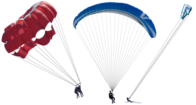 paraglider in the sky