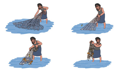 fishing with the net