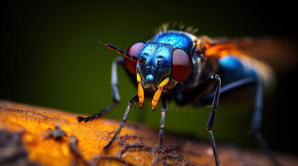 Exotic fly insect in the forest