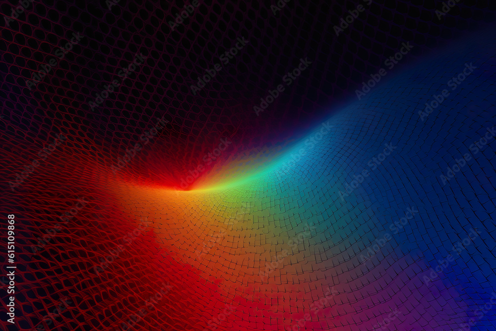 Aufkleber a multicolored image of a rainbow of light. generative ai.