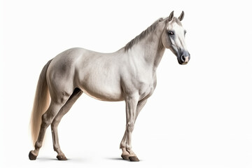 Naklejka na ściany i meble Generative AI. a white background horse