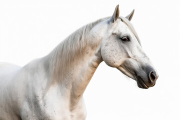 Obraz na płótnie Canvas Generative AI. a white background horse