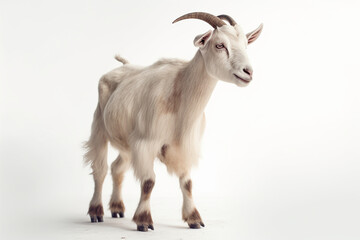Naklejka na ściany i meble Generative AI. a white background goat