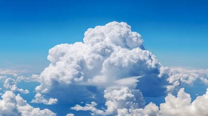 Naklejka na ściany i meble Clouds and sky from airplane window view