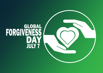 Global Forgiveness Day Vector Illustration. July 7. Suitable for greeting card, poster and banner