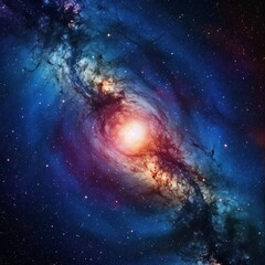 celestial splendor of a mesmerizing galaxy, captured with precision using a powerful telescope and astrophotography camera, showcasing the breathtaking vastness and cosmic wonders of the universe.
