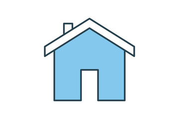 Fototapeta na wymiar House icon. Flat line icon style design. Simple vector design editable