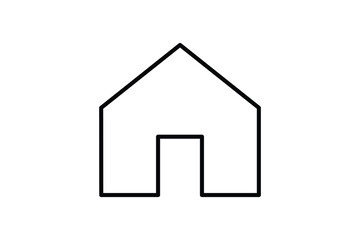 minimal home icon. Icon related to homepage, building. Line icon style design. Simple vector design editable
