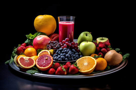 fruits and juice generative AI