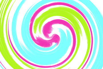 Background from multi-colored swirling spirals in disco style.
