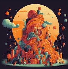 illustration of the moon Bitcoin Illustrations: Unlock Your Creative Potential with Adobe Stock