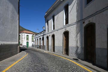 View of an empty street in a canarian village
