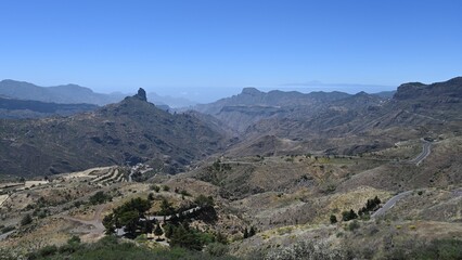 Fototapeta na wymiar Panorama from the Pico de las Nieves in Gran Canaria island