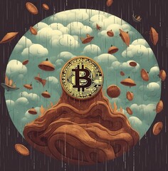 time is money concept Bitcoin Illustrations: Unlock Your Creative Potential with Adobe Stock