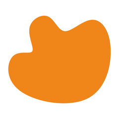 orange abstract shape element