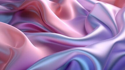 Closeup of rippled satin fabric in pantone, Generative AI