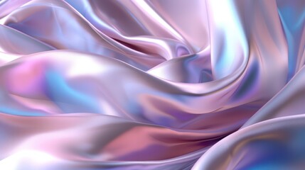 Obraz premium Closeup of rippled satin fabric in pantone, Generative AI