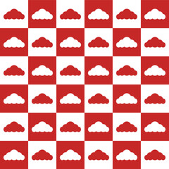 Red cloud. cloud pattern. cloud pattern background. cloud background. Seamless pattern. for backdrop, decoration, Gift wrapping