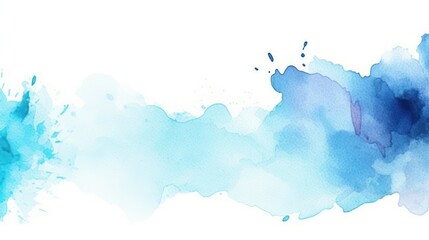 Abstract blue watercolor background. Texture paper. Digital art painting, Generative AI