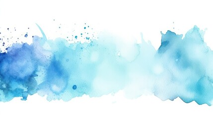 Abstract blue watercolor background. Texture paper. Digital art painting, Generative AI
