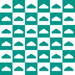 Green cloud. cloud pattern. cloud pattern background. cloud background. Seamless pattern. for backdrop, decoration, Gift wrapping