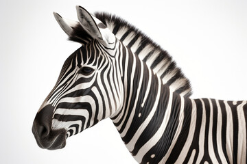 Obraz na płótnie Canvas Generative AI. a zebra on a white background