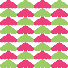 Light green and pink cloud. cloud pattern. cloud pattern background. cloud background. Seamless pattern. for backdrop, decoration, Gift wrapping