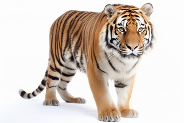 a white background tiger