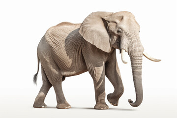 an elephant on a white background
