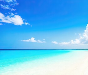 Fototapeta na wymiar beach with blue sky,beach view with blue sky.Generative AI 