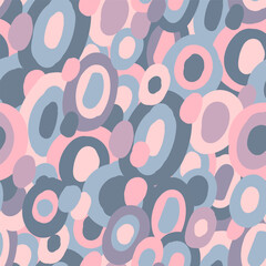 Vector seamless abstract pastel pattern with ovals