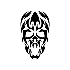 Illustration vector graphic of tribal art face Skull