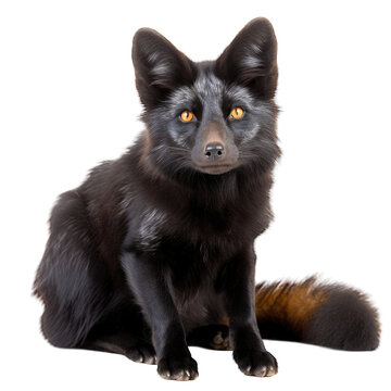  a beautiful black and brown fox