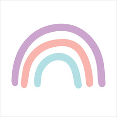 Vector illustration of a cute rainbow.