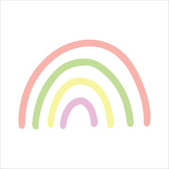 Vector illustration of a cute rainbow.