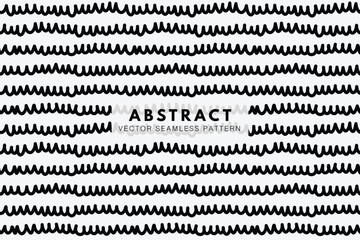 Wavy spring horizontal stripe lines abstract seamless repeat vector pattern