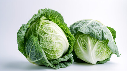 Fototapeta premium Cabbage on white background | Ai generated