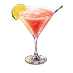  daiquiri, a refreshing summer cocktail in a glass with a colorful straw