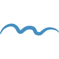 Blue Wave Line Playful Scribbles