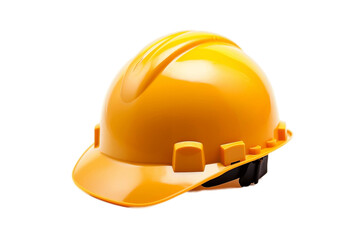 Yellow Safety Helmet for Construction Workers transparent background, AI