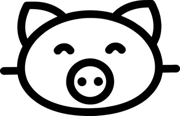 pig cartoon icon